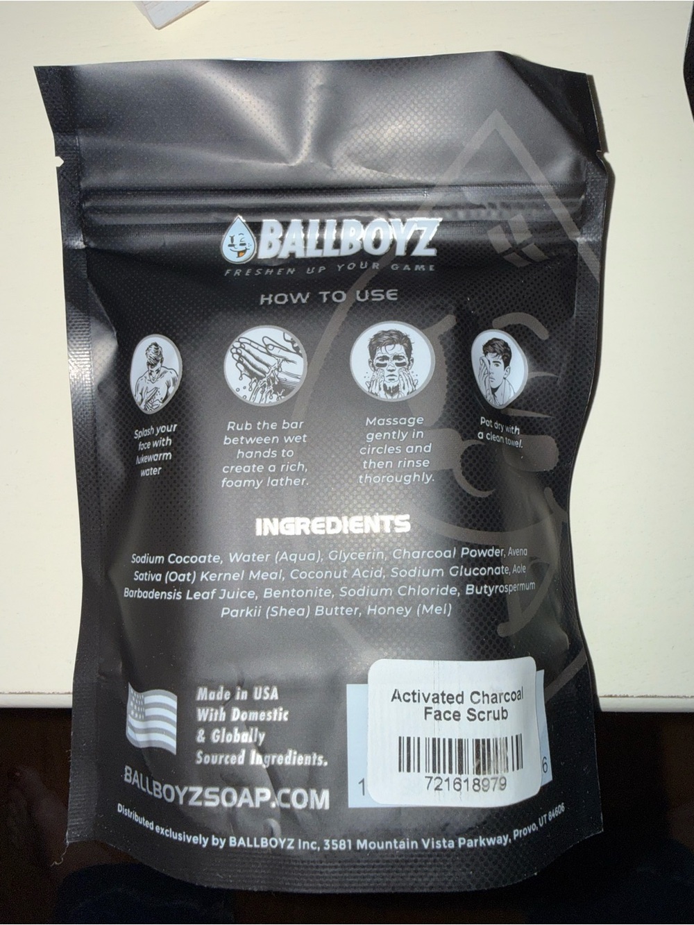 Activated Charcoal Face Scrub for Men – Black - Picture 3 of 3